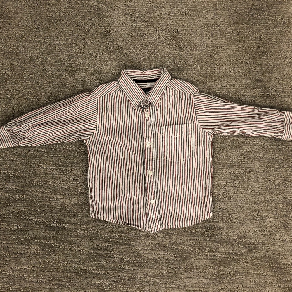 Toddler Button Down Shirt - Striped Shirt - Size 18M - Est. 1989 Place